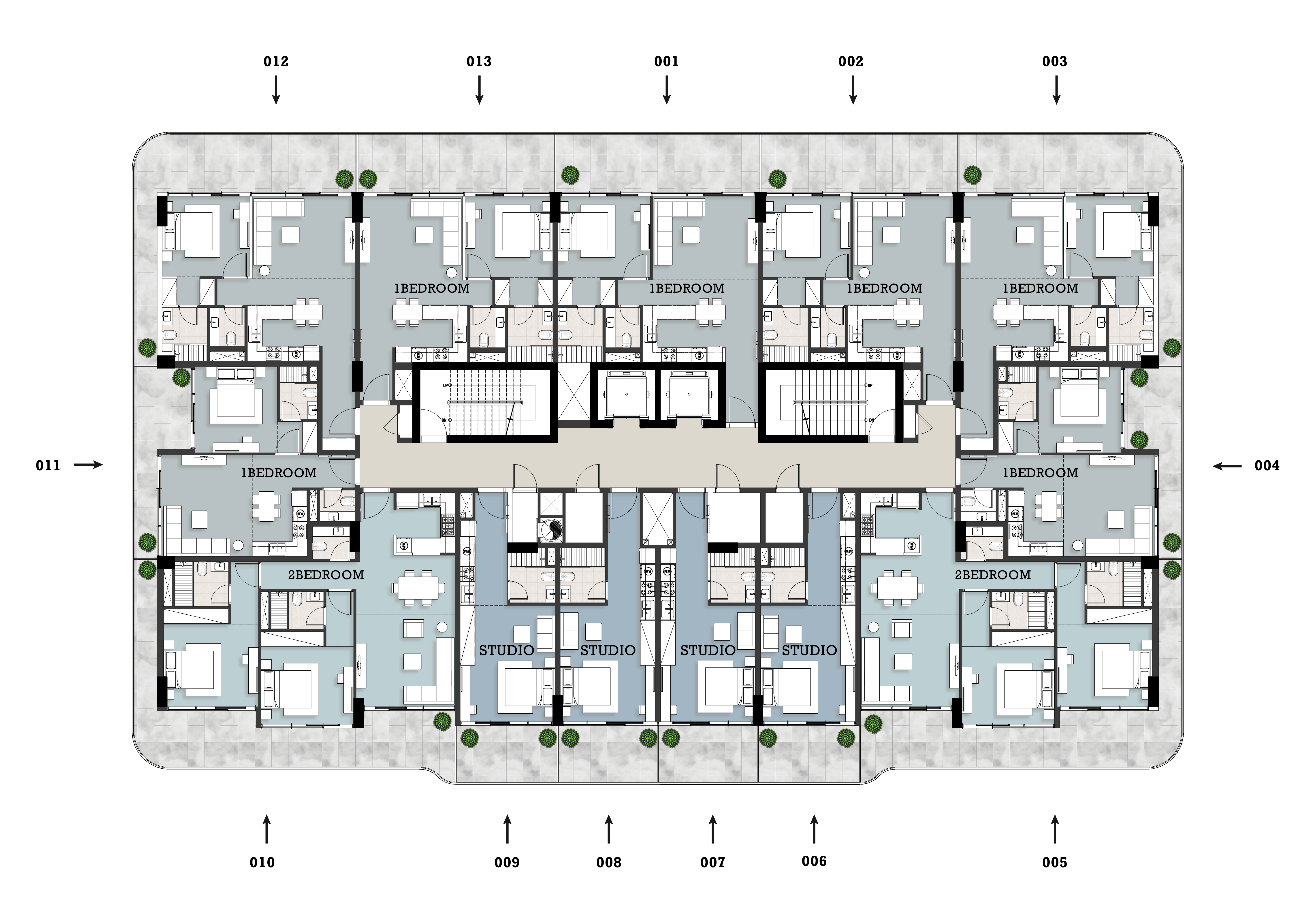 A1-02 1st Floor Plan-Model